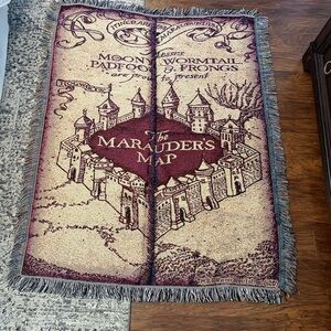 Warner Brothers Marauders Map Woven Tapestry Wall Hanging